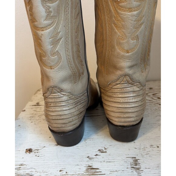 Western Boots RUDEL Roger’s Boots Exotic Lizard Skin Leather Cowboy Men Sz 7.5 main image 9